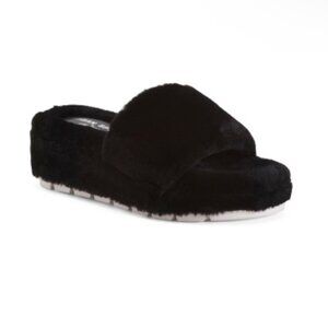 NEW! J/Slides Urban Sport Willow faux fur slides slippers US size 7